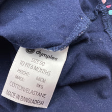 Load image into Gallery viewer, Girls Dymples, navy stretchy long sleeve top, GUC, size 00,  