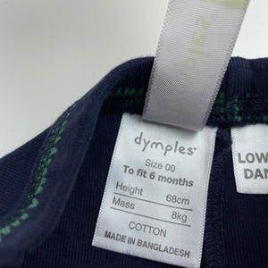 unisex Dymples, navy cotton leggings / bottoms, EUC, size 00,  