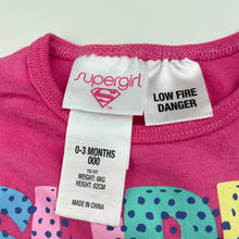 Load image into Gallery viewer, Girls DC Comics, Supergirl cotton long sleeve top, EUC, size 000,  