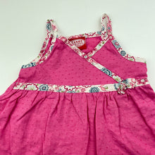 Load image into Gallery viewer, Girls Candy Stripes, cotton summer dress, GUC, size 0, L: 39cm