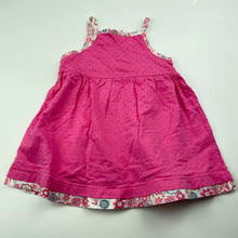 Load image into Gallery viewer, Girls Candy Stripes, cotton summer dress, GUC, size 0, L: 39cm
