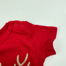 Load image into Gallery viewer, unisex Baby Berry, red cotton Christmas romper, EUC, size 00,  