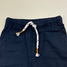 Load image into Gallery viewer, Boys Baby Berry, navy lightweight cotton pants, elasticated, EUC, size 00,  