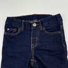 Load image into Gallery viewer, Girls H&amp;M, slim fit stretch denim jeans, adjustable, EUC, size 0,  