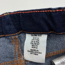 Load image into Gallery viewer, Girls H&amp;M, slim fit stretch denim jeans, adjustable, EUC, size 0,  
