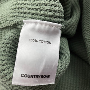 Boys Country Road, knitted waffle cotton sweater / jumper, wash fade, FUC, size 4,  