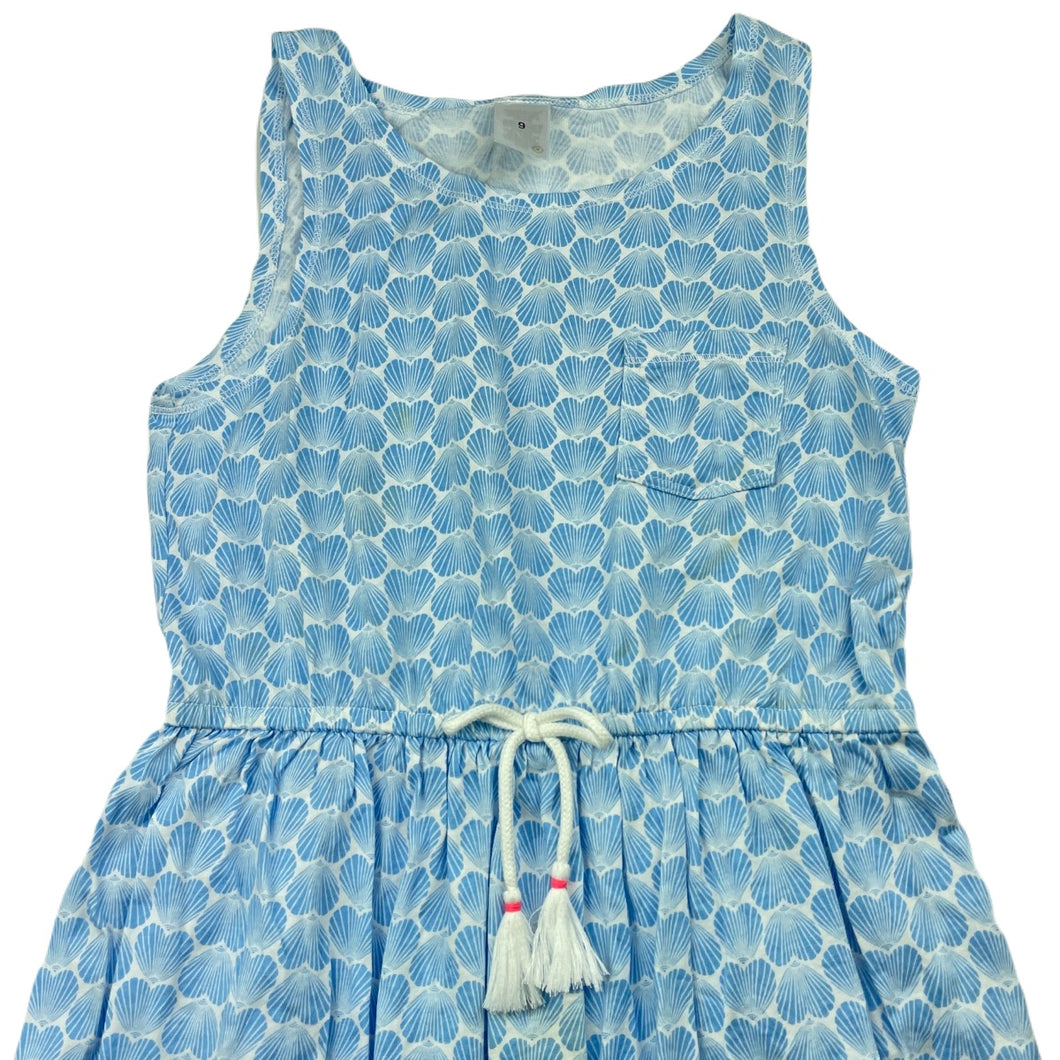 Girls Target, cotton summer hi-lo dress, light mark on front, FUC, size 9, L: 68cm at front