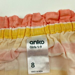 Girls Anko, lined lightweight cotton summer top, EUC, size 8,  