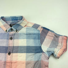 Load image into Gallery viewer, Boys Indie, checked cotton short sleeve shirt, GUC, size 3,  