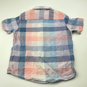 Boys Indie, checked cotton short sleeve shirt, GUC, size 3,  