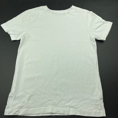 Boys Next, white cotton t-shirt / top, marks on front, FUC, size 9,  