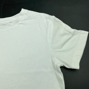 Boys Next, white cotton t-shirt / top, marks on front, FUC, size 9,  