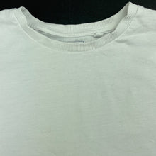 Load image into Gallery viewer, Boys Next, white cotton t-shirt / top, marks on front, FUC, size 9,  