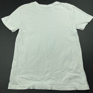 Boys Next, white cotton t-shirt / top, marks on front, FUC, size 9,  