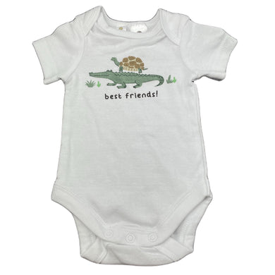 Boys Dymples, cotton bodysuit / romper, crocodile, EUC, size 000,  