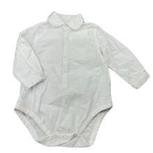 Load image into Gallery viewer, Boys Ollie's Place, white cotton shirtall / romper, EUC, size 0,  