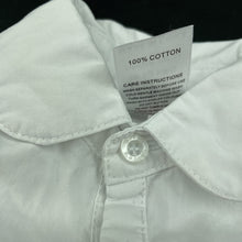 Load image into Gallery viewer, Boys Ollie's Place, white cotton shirtall / romper, EUC, size 0,  