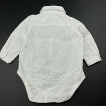 Load image into Gallery viewer, Boys Ollie's Place, white cotton shirtall / romper, EUC, size 0,  