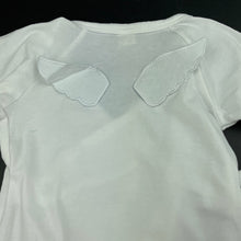 Load image into Gallery viewer, Girls white, cross-over romper, wings, FUC, size 0,  