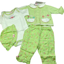 Load image into Gallery viewer, Girls Kidlooks, bodysuit, top, bottoms &amp; hat, NEW, size 000,  