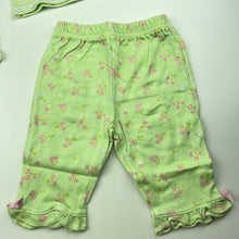 Load image into Gallery viewer, Girls Kidlooks, bodysuit, top, bottoms &amp; hat, NEW, size 000,  