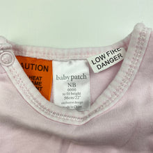 Load image into Gallery viewer, Girls Baby Patch, pink cotton singletsuit / romper, EUC, size 0000,  