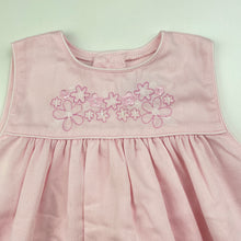 Load image into Gallery viewer, Girls Halo Baby, vintage embroidered lightweight dress, EUC, size 0, L: 38cm