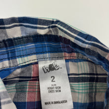 Load image into Gallery viewer, Boys H&amp;T, lightweight cotton short sleeve shirt, FUC, size 2,  