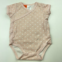 Load image into Gallery viewer, Girls Baby Patch, pink &amp; white spot cotton bodysuit / romper, GUC, size 0000,  