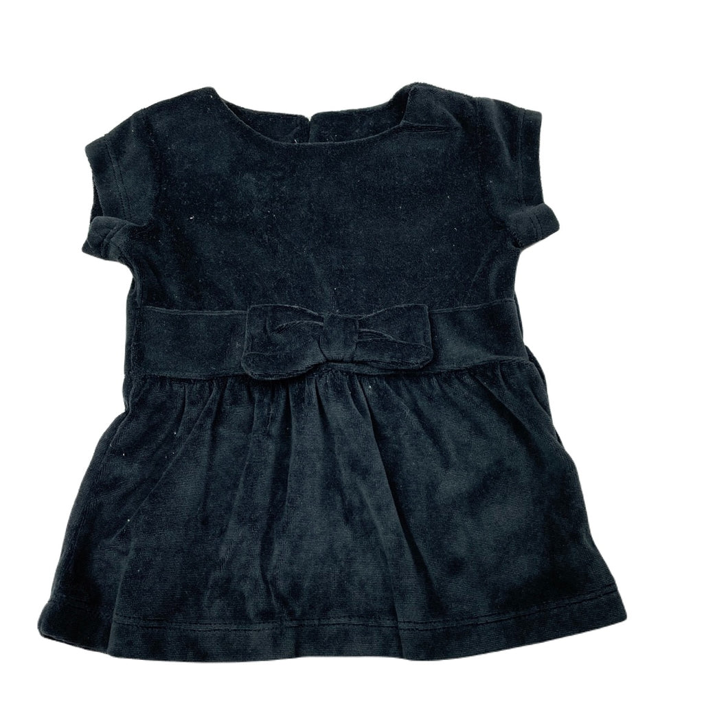 Girls Carters, dark grey velour top, EUC, size 000,  