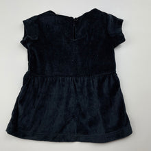 Load image into Gallery viewer, Girls Carters, dark grey velour top, EUC, size 000,  