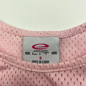 Girls Elite Action Sports, pink mesh top, GUC, size 3,  