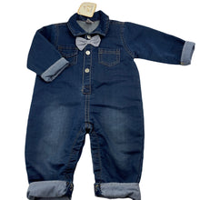Load image into Gallery viewer, Boys BABY PEP, cotton lined lightweight denim romper / boilersuit, NEW, size 0,  