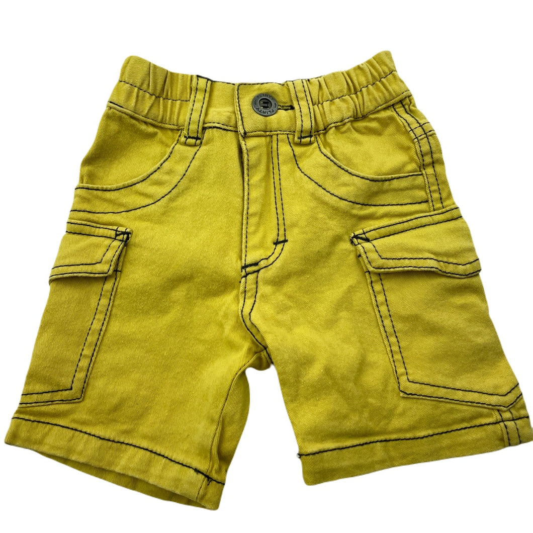 Boys FLIRTY SK8, yellow cargo shorts, elasticated, EUC, size 1,  