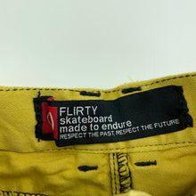 Load image into Gallery viewer, Boys FLIRTY SK8, yellow cargo shorts, elasticated, EUC, size 1,  