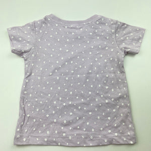 Girls Anko, lilac cotton t-shirt / top, EUC, size 00,  