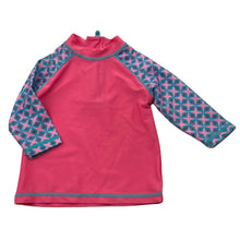 Load image into Gallery viewer, Girls Cancer Council, Bonnie &amp; Neil long sleeve rashie / swim top, EUC, size 00,  