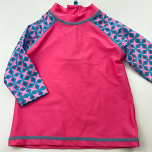 Load image into Gallery viewer, Girls Cancer Council, Bonnie &amp; Neil long sleeve rashie / swim top, EUC, size 00,  