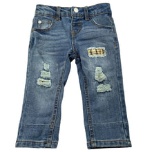 Load image into Gallery viewer, unisex Breakers, distressed stretch denim jeans, adjustable, Inside leg: 26cm, GUC, size 0,  