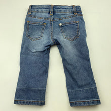 Load image into Gallery viewer, unisex Breakers, distressed stretch denim jeans, adjustable, Inside leg: 26cm, GUC, size 0,  