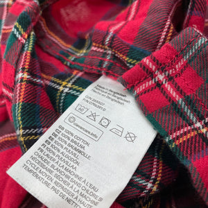 Boys H&M, red check lightweight cotton long sleeve shirt, EUC, size 0,  