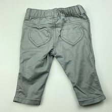 Load image into Gallery viewer, Girls Sprout, stretch cotton pants, adjustable, FUC, size 000,  