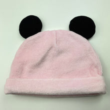 Load image into Gallery viewer, Girls Disney, cotton lined velour hat, EUC, size 00,  