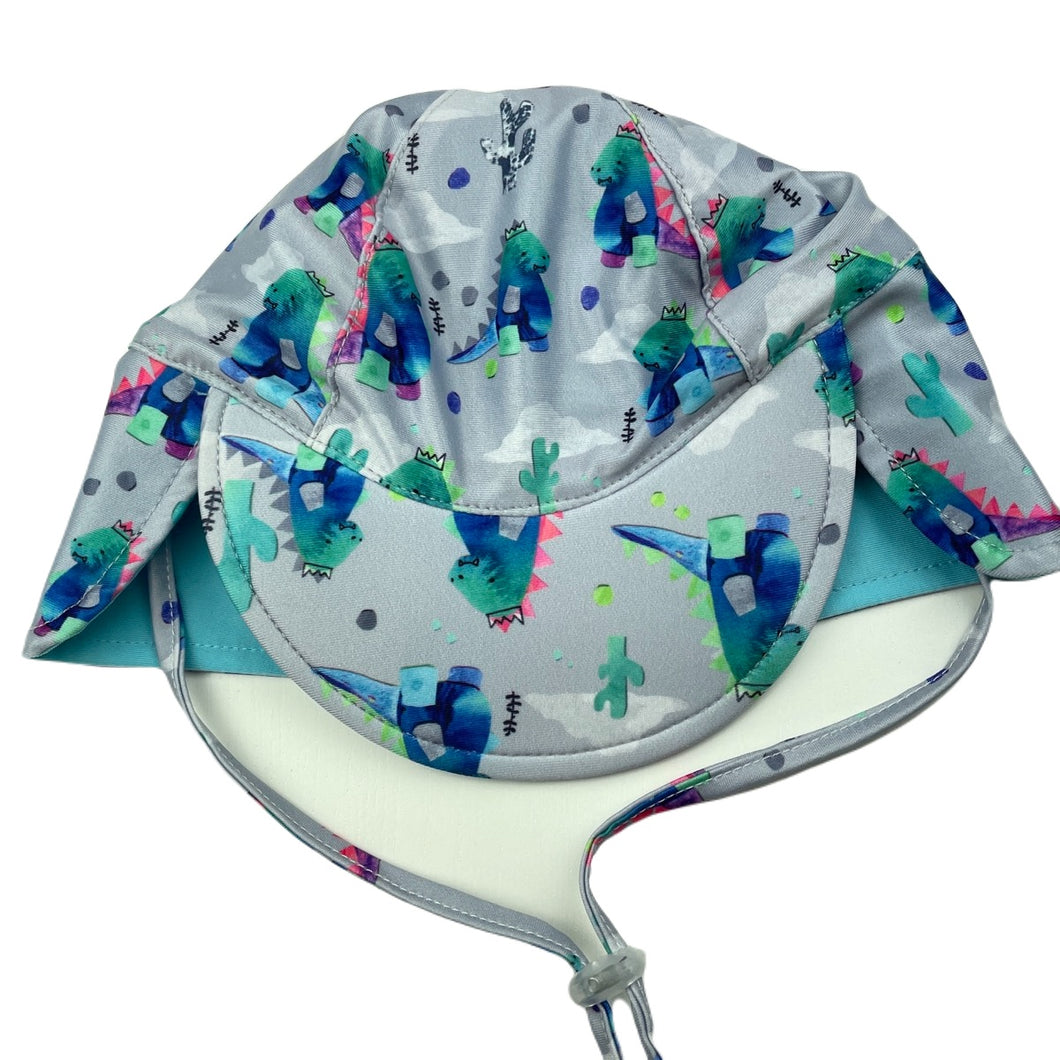 Boys LITTLE RENEGADE COMPANY, reversible swim hat, dinosaurs, NEW, size 000-00,  