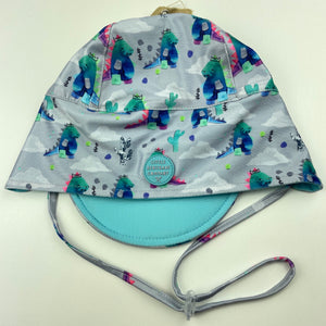 Boys LITTLE RENEGADE COMPANY, reversible swim hat, dinosaurs, NEW, size 000-00,  