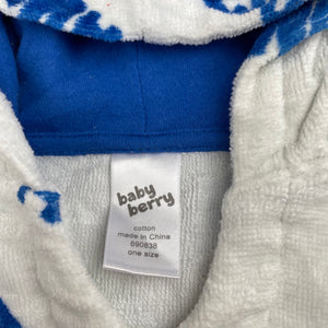 Boys Baby Berry, cotton hooded towel / beach cover, GUC, size 00-0,  
