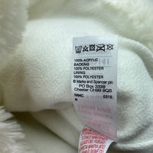 Load image into Gallery viewer, Girls M&amp;S, fleece lined faux fur jacket / coat, poppers, L: 35cm, EUC, size 0,  