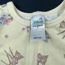 Load image into Gallery viewer, Girls Disney, Bambi zip romper, marks back left sleeve, FUC, size 2,  