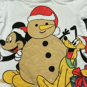 unisex Disney, cotton Christmas t-shirt / top, Mickey Mouse, EUC, size 000,  