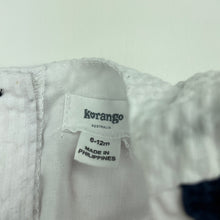 Load image into Gallery viewer, Girls Korango, lined navy &amp; white party dress, FUC, size 0, L: 38cm